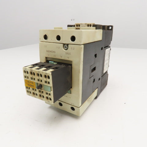 Siemens 3RT1044-3BB40 Contactor 600V 60Hp MAX 3Ph Auxiliary Contact 24VDC Coil