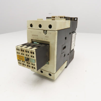 Siemens 3RT1044-3BB40 Contactor 600V 60Hp MAX 3Ph Auxiliary Contact 24VDC Coil