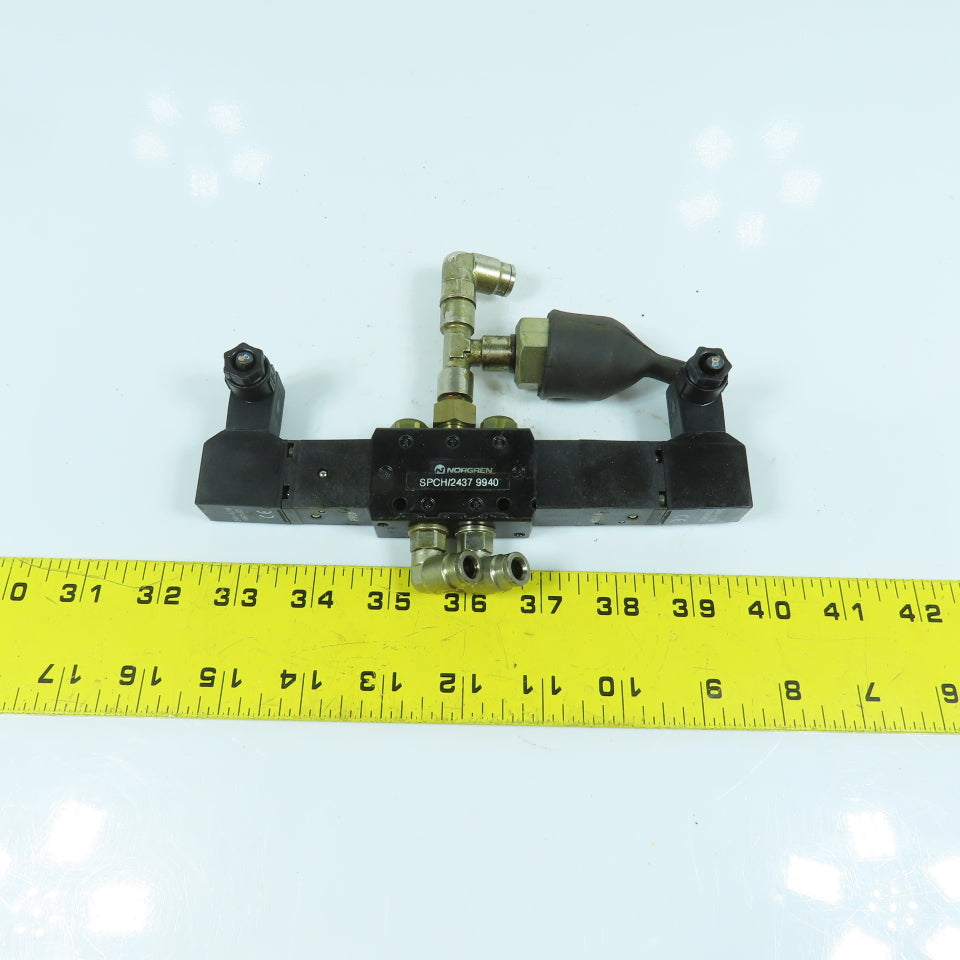 Norgren V19A611AB300A 5/3 Pos Double Solenoid Pneumatic Valve 24V DC Coil 10 Bar