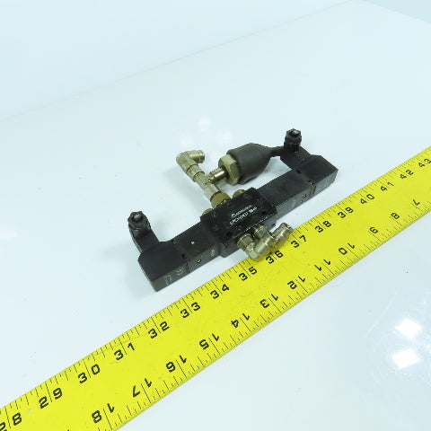 Norgren V19A611AB300A 5/3 Pos Double Solenoid Pneumatic Valve 24V DC Coil 10 Bar