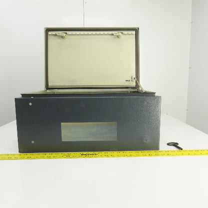 23.5" x 15.5" x 9" Steel Electrical Enclosure W/Backplate Hinged Door With Strut