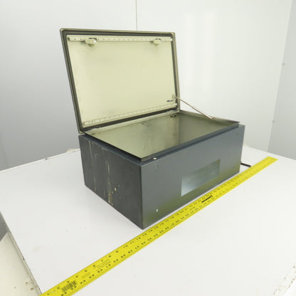 23.5" x 15.5" x 9" Steel Electrical Enclosure W/Backplate Hinged Door With Strut