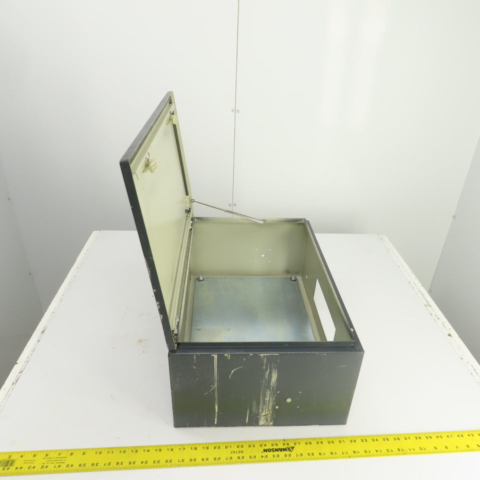 23.5" x 15.5" x 9" Steel Electrical Enclosure W/Backplate Hinged Door With Strut