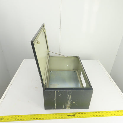 23.5" x 15.5" x 9" Steel Electrical Enclosure W/Backplate Hinged Door With Strut