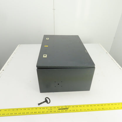 23.5" x 15.5" x 9" Steel Electrical Enclosure W/Backplate Hinged Door With Strut