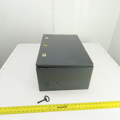23.5" x 15.5" x 9" Steel Electrical Enclosure W/Backplate Hinged Door With Strut