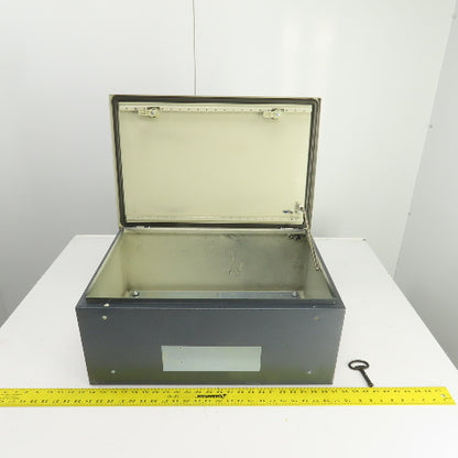 23.5" x 15.5" x 9" Steel Electrical Enclosure W/Backplate Hinged Door With Strut