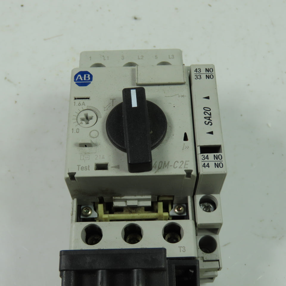 Allen Bradley 140M-C2E-B16 Ser A Motor Protector Circuit Breaker W/140M-C-A 1.6A