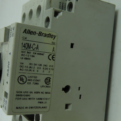 Allen Bradley 140M-C2E-B16 Ser A Motor Protector Circuit Breaker W/140M-C-A 1.6A