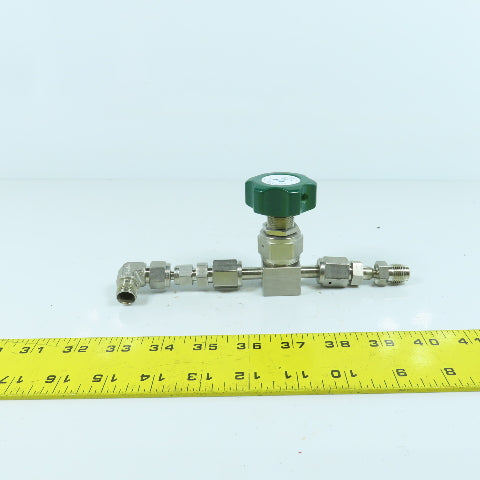 Nupro SS-DSV51 Stainless Steel High Purity Diaphragm Sealed Valve 1/4" VCR