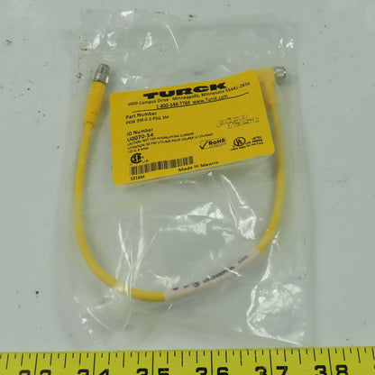 Turck 3M-0.3-PSG 3M U0070-54 Cordset Cable Female To Male 3 Wire