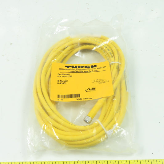 Turck PKGC 4M-6/S1587 U-43651 Cordset Cable Female To Cut End 4 Wire