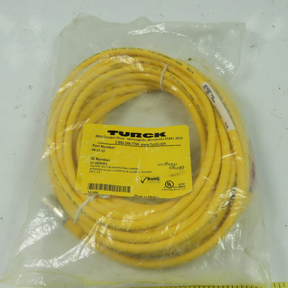 Turck KB 6T-10 U-00694 Cordset Cable Straight Female to Cut End 6W