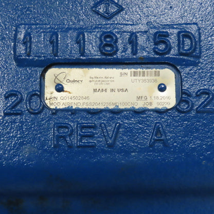 Quincy Q014502846 FSS204123SMD100CNO Rotary Screw Airend From A QGV-100