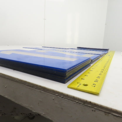 14" x 7-1/2" Plastic Marquee Numbers On Plexiglass 1 To 8 Lot Of 44
