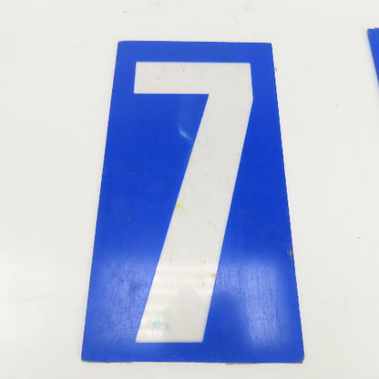 14" x 7-1/2" Plastic Marquee Numbers On Plexiglass 1 To 8 Lot Of 44