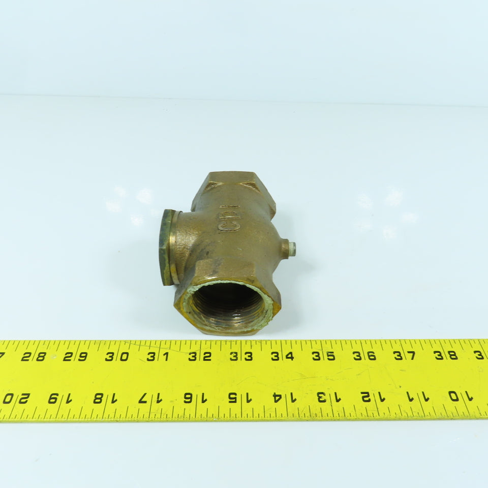 CDI 1-1/2" NPT Inline Brass Check Valve From QGV-100 Compressor