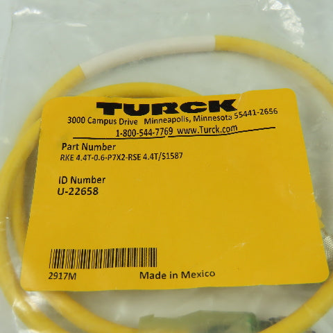 RKE 4.4T-0.6-P7X2-RSE 4.4T/S1587 Cordset Cable Straight Female To Straight Male