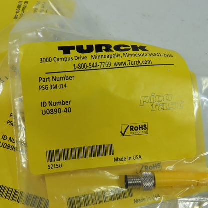 PSG 3M-J14 U0890-40 3 Pin Male Jumpered connector  Lot Of 5