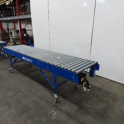 Best Connect 28" x 10' OAL Power Roller MDR Batching Conveyor 115V 1PH 0-63FPM