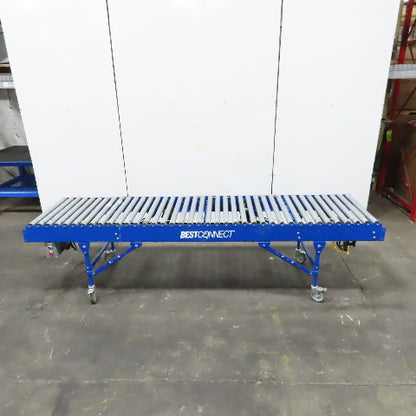 Best Connect 28" x 10' OAL Power Roller MDR Batching Conveyor 115V 1PH 0-63FPM