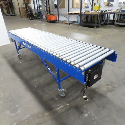 Best Connect 28" x 10' OAL Power Roller MDR Batching Conveyor 115V 1PH 0-63FPM
