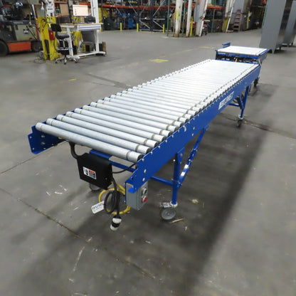 Best Connect 28" x 10' OAL Power Roller MDR Batching Conveyor 115V 1PH 0-63FPM