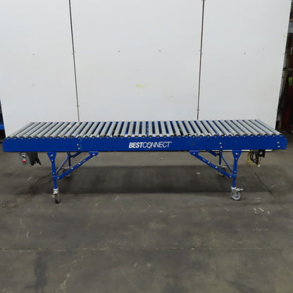 Best Connect 28" x 10' OAL Power Roller MDR Batching Conveyor 115V 1PH 0-63FPM
