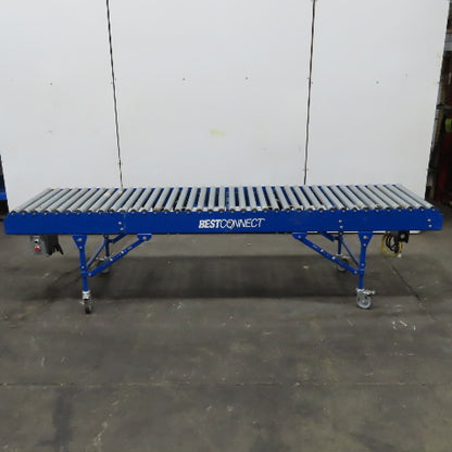 Best Connect 28" x 10' OAL Power Roller MDR Batching Conveyor 115V 1PH 0-63FPM