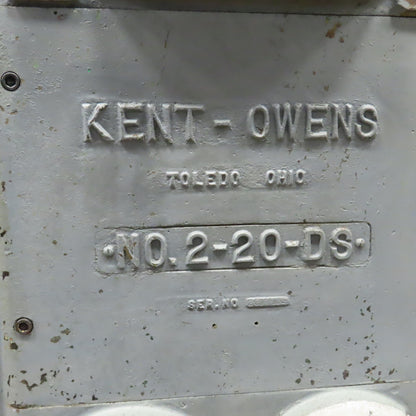 Kent-Owens No 2-20-DS Double Spindle Horizontal Milling Machine 208/460V 3PH