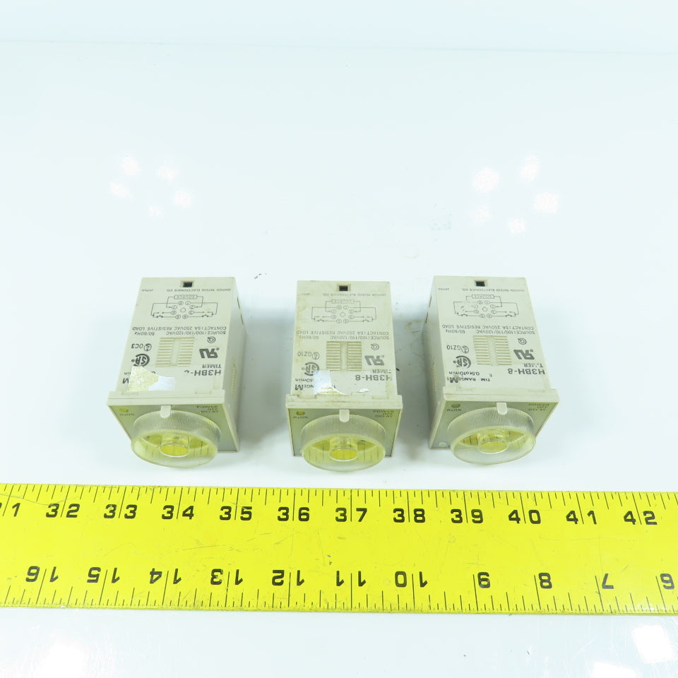 Omron H3BH-8 Timer Relay 0.5 To 10 Min 100/110/115V Lot Of 3