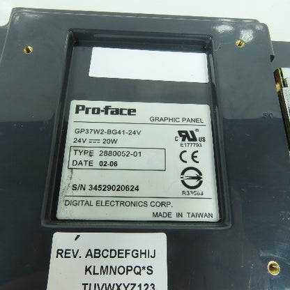 Pro-Face GP37W2-BG41-24V 2880052-01 6" Display Graphic Panel HMI Touchscreen