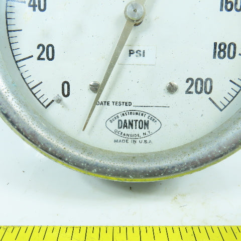 Danton 5" Round 0-200 PSI Pressure Gauge Made In USA