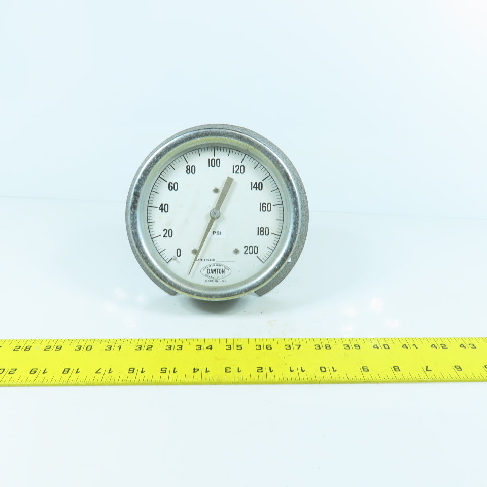 Danton 5" Round 0-200 PSI Pressure Gauge Made In USA