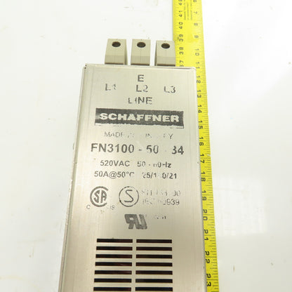 Schaffner FN3100-50-34 520V Line Filter 50/60HZ 50A