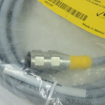 RKV 4.4T-4-WSV 4.4T/S824 Cordset Cable Straight Female to Right Angle Male 4pin