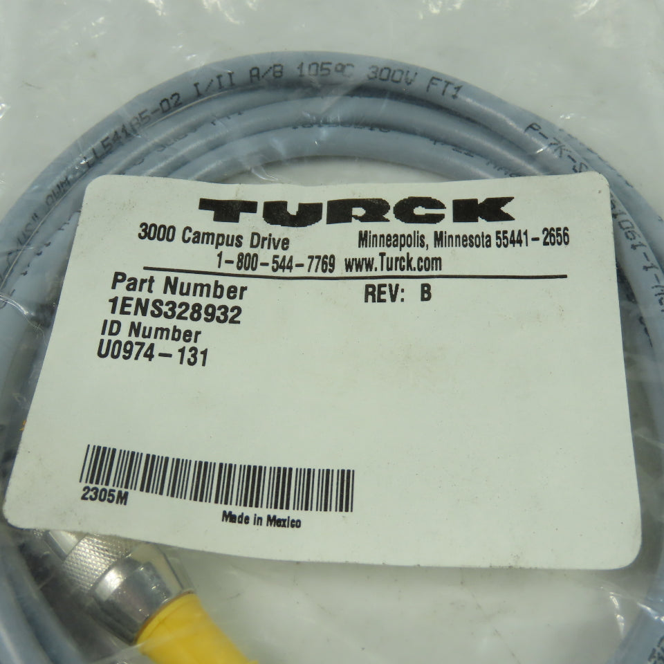1ENS328932 U0974-131 Cordset Cable Straight Male to Straight Female 4pin