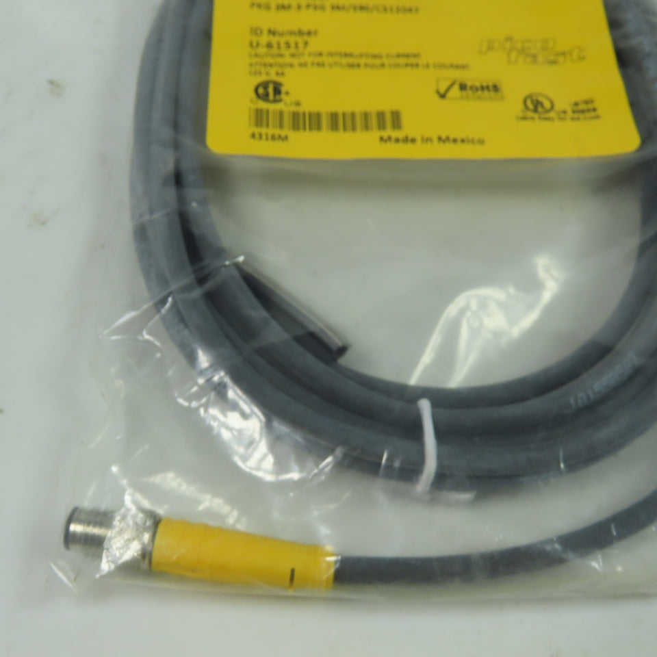 PKG 3M-3-PSG 3M/S90/CS12047 U0974-131 CordsetCable Straight Male/Straight Female