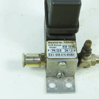 AVS Romer EAV-S56-A15-600BK E22-230/50-MO Pneumatic Solenoid Valve 230V 50HZ