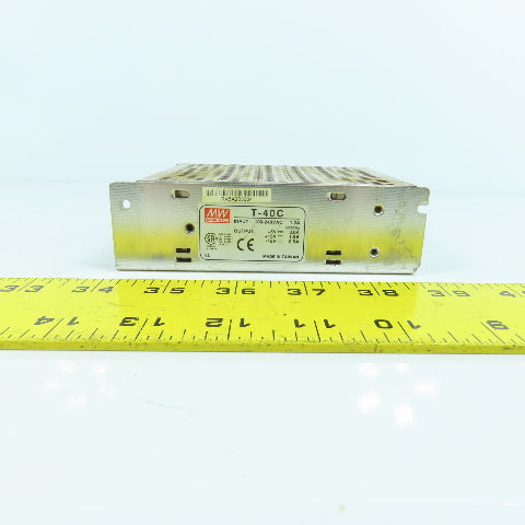 Mean Well T-40C +5 +15V DC Power Supply 100-240V AC 1.2A Input