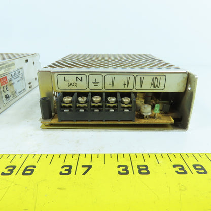Mean Well S-40-24 +24V DC 1.8A Power Supply 100-240V AC 1.2A Input Lot Of 2