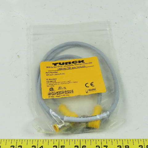 WK 4.4T-1-WS 4.4T/SV Cordset Cable Right Angle Male To Right Angle Female 4pin