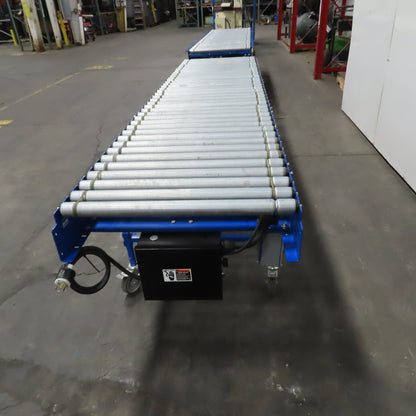 Best Connect 28" x 10' Power Roller MDR Batching Conveyor 115V 1PH 0-62FPM