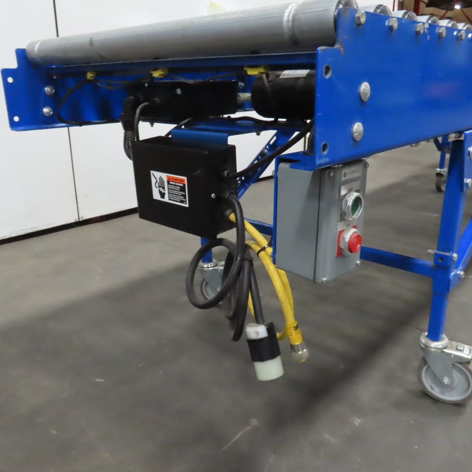 Best Connect 28" x 10' Power Roller MDR Batching Conveyor 115V 1PH 0-62FPM