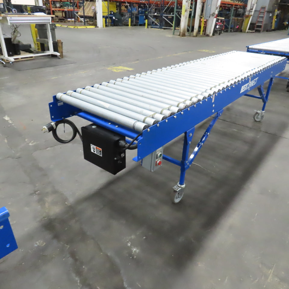 Best Connect 28" x 10' Power Roller MDR Batching Conveyor 115V 1PH 0-62FPM