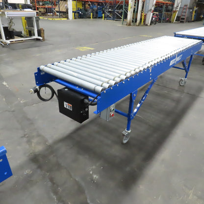 Best Connect 28" x 10' Power Roller MDR Batching Conveyor 115V 1PH 0-62FPM