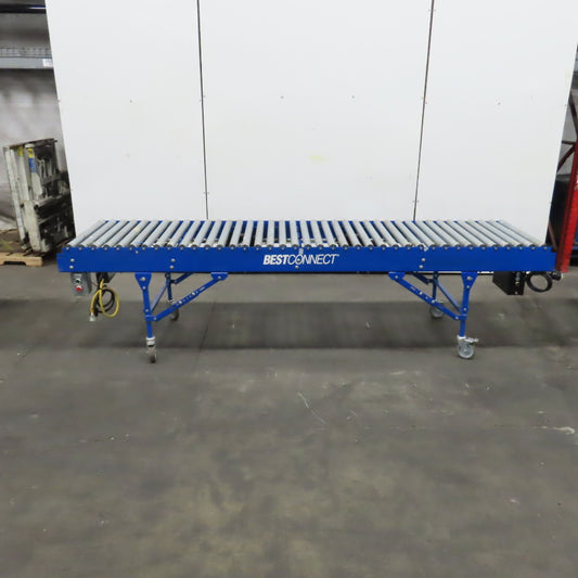 Best Connect 28" x 10' Power Roller MDR Batching Conveyor 115V 1PH 0-62FPM