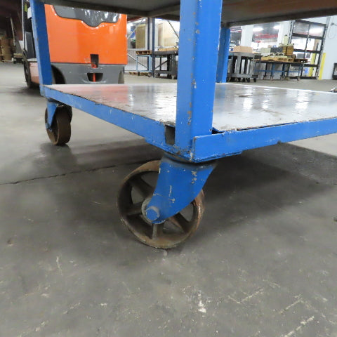 48" x 48" x 57-1/2" H 4 Tier Shelf Truck Mobile Parts Storage Rack W/ Casters