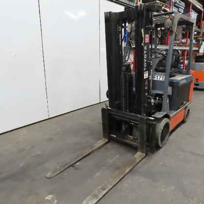 2013 Toyota 8FBCU32 6500 LB 48V Electric Forklift 187" Lift Side Shift 48x5 Fork