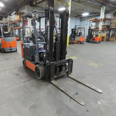 2013 Toyota 8FBCU32 6500 LB 48V Electric Forklift 187" Lift Side Shift 48x5 Fork